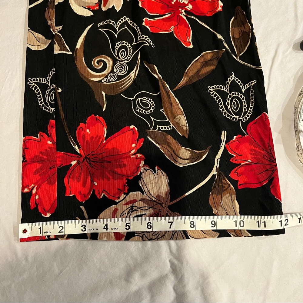 Chico’s Travelers Floral Wide Leg Cropped Pants - Wrinkle Resistant- Size 3 - Picture 6 of 8